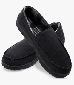 Shoeslocker Mens Slippers Microsuede Moccasin Memory Foam House Shoes 41