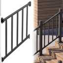 36 in x 3 Ft Modular Black Stainless Steel Deck Railing KitEasy Installation, complete hardware, 500 lb capacity, and durable AAMA 2604 finish for Deck, Porch, Patio & Balcony