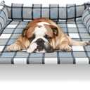 Elevated Raised Dog Bed Cot - Cooling Raised Dog Beds with Bolster Portable Washable Pet Cot Bed with Metal Frame Dogs Hammock Bed for Indoor & Outdoor Small