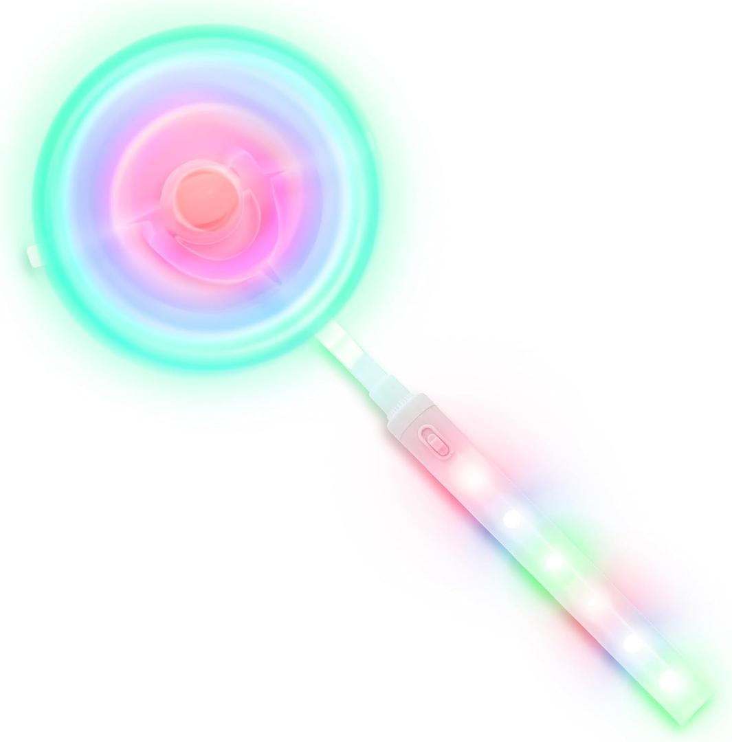 Fun Central LED Windmill Spinner  Light-Up Magic Wand Toy with Multicolor Flashing Lights for Kids (Medium)