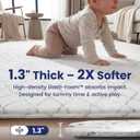 Huloo Sleep Baby Play Mat for Floor - 79x118 Inches 1.3" Thick Elasti-Foam Playpen Mat for Toddlers Infant Kids, Water-Repellent Nursery Rug, Non-Slip Backing for Crawling & Tummy Time, Casablanca