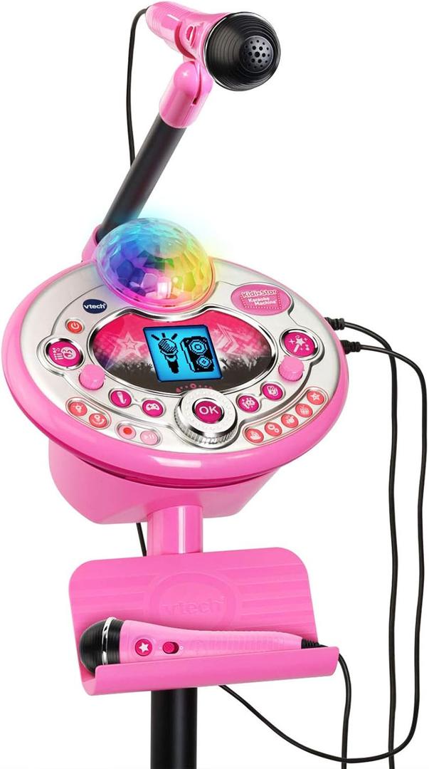 VTech Kidi Star Karaoke Machine Deluxe, 2 Microphones with AC Adapter, Pink VTech Kidi Star Karaoke Machine Deluxe, 2 Microphones with AC Adapter, Pink