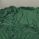 Table Skirt for 4 Foot Tables - One-Piece Hunter Green Tablecloths and Skirt, Wrinkle Resistant Ruffles Elastic Cover for Banquets, Weddings, Events, Parties