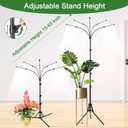 Garpsen Grow Lights for Indoor Plants, 5 Heads Full Spectrum Grow Light with Adjustable Tripod Stand, 100PCS LEDs Plant Light for Indoor Plants with 6/12/16H Timer and 3 Light Modes(No Clip)