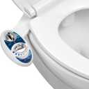 LUXE Bidet NEO 185 - Self-Cleaning, Dual Nozzle, Non-Electric Bidet Attachment for Toilet Seat, Adjustable Water Pressure, Rear and Feminine Wash (Blue)