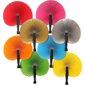 24 Pieces Multicolor Round Paper Fans | Foldable Handheld Fans for Women,Folding Hand Fans for Wedding,Bridal Guest,Church,Party Favors,Dancing,Birthday,DIY
