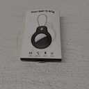 SPGUARD Compatible with Apple AirTag Secure Holder with Wire Cable, 4 Pack Air Tag Lock Case Keychain Key Ring Key Chain Luggage tag for Keys, Luggage & More Men Women's Keyrings & Keychains (Black/Black/Black/Black)