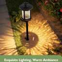 LITFIT Low Voltage Landscape Lighting, 12V 3.4W 155LM 3000K Outdoor Path Lights with Connectors, Crackled Shade, ORB Finish, Waterproof Aluminum LED Walkway Light Wired for Garden Yard, 4 Pack