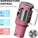 Halloween Scary Mask Tumbler with Lid and Straw 40oz Stainless Steel Travel Coffee Mug Horror Theme Double Wall Insulated Cup Funny Gift for Women Men (Pack of 1)