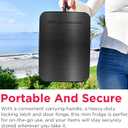 Frigidaire Mini Personal Fridge Cooler, Countertop, Holds Up to 10L/15 Cans, Brushed Black Stainless Rugged Design, Portable for Skincare, Makeup, Car, Office, Bedroom, Dorm Room, or Cabin
