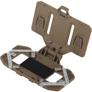 Tactical Gear Plate Carrier Vest Accessories Phone Chest Mount Holder for Screen Size 4.7"-6.7" (tan)