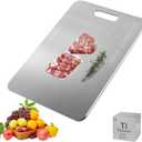 Titanium Cutting Boards - 2025 New Upgrade 100% Pure Titanium Cutting Board for Kitchen, Double-Sided Food-Grade Cutting Boards Non Toxic, Hygiene and Durability, Easy to CleanM-13L*9W