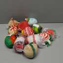 Aoriher 12 Pcs Christmas Plush Ornaments 3.15 Inch Plush Doll Toy Santa Claus Elk Snowman Gingerbread Man Christmas Tree Snowball Snowflake Gift Box Sock Candy for Xmas Party Favor Gifts