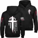 Custom Christian Hoodies for Men Women Faith Cross Jesus Hoodie Bible Religious Gifts Personalized Christmas (Small, Black)