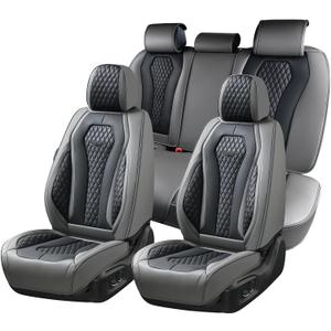 Coverado Car Seat Covers Full Set, Black Seat Covers, Automotive Car Seat Cover, Car Seat Cushion, Auto Seat Covers Front Seats Back Seat Cover, Car Seat Protector Universal Fit Most Cars