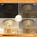 Sailstar G9 LED Bulb Dimmable 2700K Soft Warm White 6 Pack, T4 G9 4W Replacement for 40 Watts Halogen, Ceramic Bi Pin Base, 120V 400 Lumen 360Beam Angle, G9 Light Bulbs for Chandelier