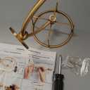 Towel Holder Matt Black Hand Towel Ring for Bathroom Wall Mounted, Heavy Duty Towel Hook with Candle Holder for Bathroom Wall Decoration (Black) (Gold)