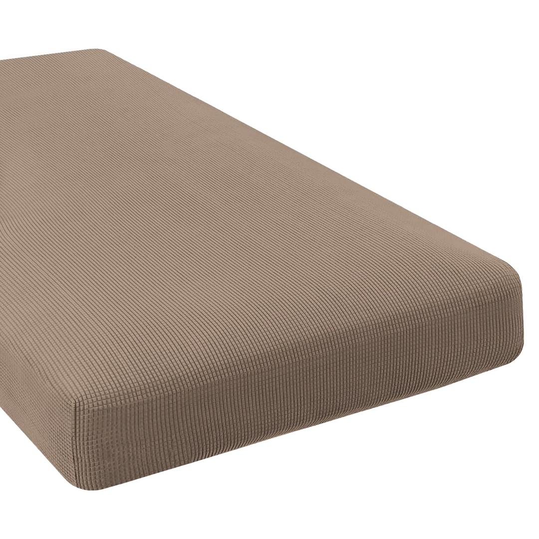 H.VERSAILTEX Super Stretch Individual Chaise Cover Sectional Couch Covers for L Shaped Sofa Both Left/Right Featuring Thick Jacquard Textured Twill Fabric (1 Piece Chaise Cover, Macchiato)