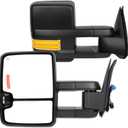 Towing Mirrors Black 2003-2006 for Chevy Silverado for GMC Sierra Pickup All Models Driver and Passenger Side