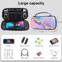 KEFBWAO Carrying Case for Nintendo Switch 2 2025, Large Capacity Protective Hard Shell Portable Travel Case Pouch for 20 Game Card Slots and Pockets, Bicolor Marble