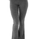 Fawjsais Flare Leggings for Women Skinny Fold Over Leggings Bootcut Yoga Pants Low Rise Sweatpants XS