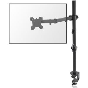 Suptek Single Monitor Arm Desk Mount Fully Adjustable Monitor Stand for 1 / One Screen up to 32 inch Extra Tall 31.5 inch Pole,Black (MD6821)