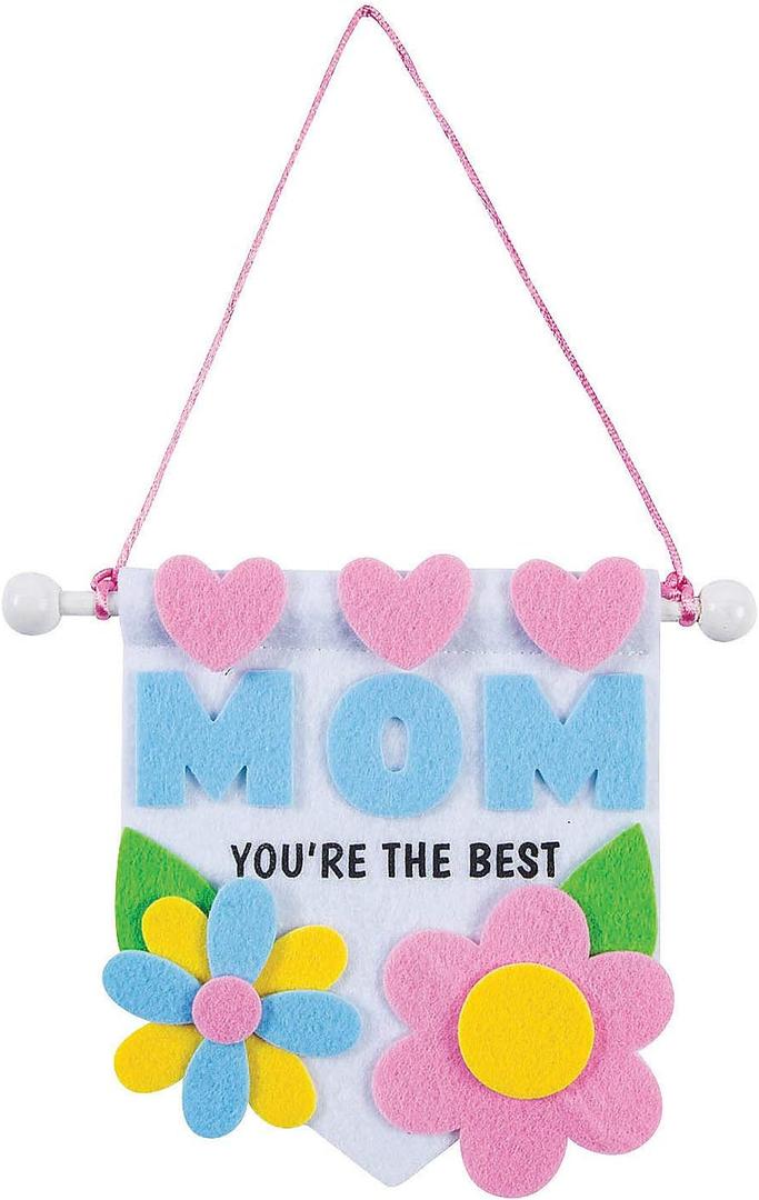 Fun Express Mini Mothers Day Banner Craft Kit - 12 Pc.