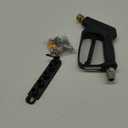 VEVOR Short Pressure Washer Gun, 4000 PSI High Power Washer Spay Gun, M22-14,15mm / 3/8'' Inlet & 1/4'' Outlet, Pressure Washer Handle with 5 Quick Connect Nozzles