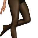 OEAK Womens Fleece Lined Tights Fake Translucent Pantyhose Thermal Opaque High Waisted Winter Legging Footed Sheer Tights