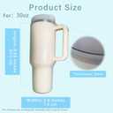 3rd Gen Crystal-Clear Stanley Boot (30oz)  1-Second Snap-On Armor, Full Coverage & Non-Slip Base