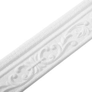 TaoBary 8 Roll 90 x 3 Inch Self Adhesive Flexible Foam Molding Trim Wallpaper Border 3D Sticky Decorative Wall Lines Peel and Stick Wall Baseboard Trim for Hotel Home DIY Decoration (White)