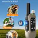 Delupet 2-in-1 Dog Bark & Shock Collar 4500FT Dog Training Collar with Remote, 3 Training Modes & LED Light, IPX8 Waterproof E Collars with Anti-Barking for Small Medium Large Dog (Titanium)