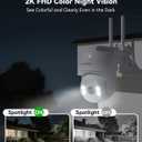Blurams 2Pack Security Cameras Outdoor Wired, 2K 360 PTZ Outdoor Security Camera, Weatherproof, 24/7 Recording with SD Card, Color Night Vision, AI Human Tracking, 2.4/5GHz WiFi6, Work with Alexa