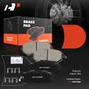 A-Premium Front Ceramic Brake Pads Set Compatible with Subaru and Saab Models - Outback/Legacy/Impreza 2002-2013, Forester 2003-2013, Baja 2003-2006, 9-2X 2005-2006, with Hardware, 4-Pack