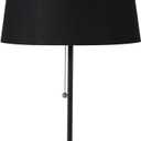 ORE International 20.75" Metal Table Lamp Sterling Matte Non-Gloss Black HB2139