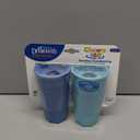 Dr. Brown's Milestones Cheers 360 Spoutless Transition Cup, Travel Friendly and Leak Free Sippy for Babies and Toddlers, Aqua and Blue, BPA-Free, 10 oz/300 mL, 9m+