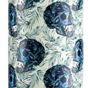 POWCAN 24 oz Insulated Skull Water Bottle: Push-Button Spout & Quick-Flip Straw, Leakproof, Car Cupholder Friendly, Insulated Flask with Straw and Handle for Fitness, Trip, Gift (Frost Revenant)