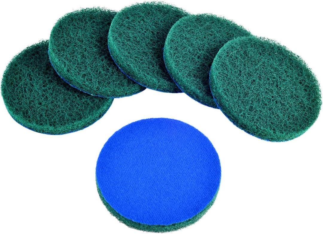 Kichwit 6-Pack Replacement Scrub Pads, Super Abrasive, Green (5 Inch)