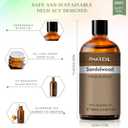 PHATOIL 100ML Sandalwood Essential Oil, Pure Aromatherapy Essential Oils for Diffuser, Humidifier, Scented Oils for Soap, Candle Making, Huge 3.38fl.oz Bottle