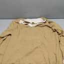 BAYAMO Mens Polo Sweater V Neck Long Sleeve Pullover Sweater Casual Knit Textured Sweater (3X-Large, Khaki)