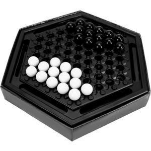 Chess Sets Board Game - Abalone Family Strategy Game for Adult, Desktop Home Marble Chess Game Set for Intellectual Development, Table Games & Party Fun