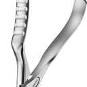 BEZOX Toenail Clippers for Seniors  Upgraded Long Handled Curved Head Toe Nails Clipper for Thick Nails for Elderly, Ergonomic Fingernail Scissors Cutters - Silver (Extra Large)