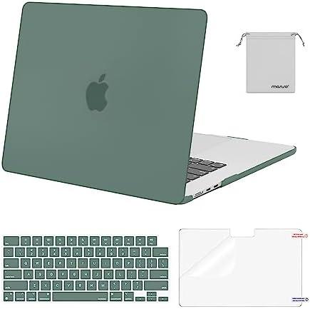 MOSISO Compatible with MacBook Air 15 inch Case M4 M3 M2 2025 2024 2023 Release A3241 A3114 A2941 with Touch ID, Plastic Hard Shell Case&Keyboard Cover&Screen Protector&Storage Bag, Emerald Green