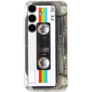 FAteamll Case for Galaxy S25 Shockproof Scratchproof with TPU Soft Bumper Retro Cassette Tape Case Compatible with Samsung Galaxy S25