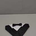ADOGGYGO Formal Dog Tuxedo, Wedding Dog Collar with Bow Tie, Adjustable Pet Wedding Collar Bandana for Small Medium Large Dogs (Large, Black)