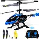 A ALPHA RC Helicopter, 2.4G Remote Control Helicopter with LED Lights, Vigilante, Indoor Outdoor Remote Control Helicptero Toy for 8 9 10 11 12+ Year Old Boys Gifts, Blue