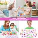 24 Pack Prefilled Easter Eggs With Toys, Stamps with Easter Tattoos Easter Basket Egg Hunt Stuffers, Pre Filled Easter Eggs Fillers Self Inking Stamp for Kids Gifts Party Favors, Goodie Bag Stuffer