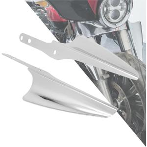 HDBUBALUS Front Fork Mount Wind Deflectors Compatible with 1995-2023 Harley Electra Glide Road King Street Glide 1 Pair (Chrome)