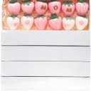 XINHPKGG 50 Pcs Clear Chocolate Covered Strawberries Boxes 12" x4 1/2" x2" Cookie Boxes Bakery Box Treat Box for Wedding Party Baby Shower