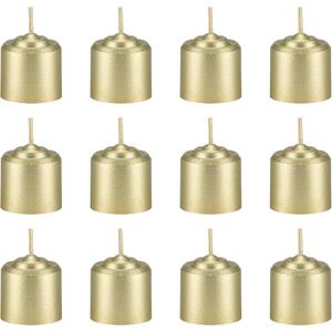 Mega Candles 12 pcs Unscented Gold Votive Candles, Hand Poured Wax Candle 10 Hours 1.38 Inch x 1.5 Inch, Home Dcor, Wedding Receptions, Centerpieces, Occasions, Events, Meditations, Holders